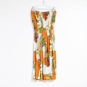 Parisian Chain & Carriage Printed Sleeveless Tube Mini Dress | Size S-M